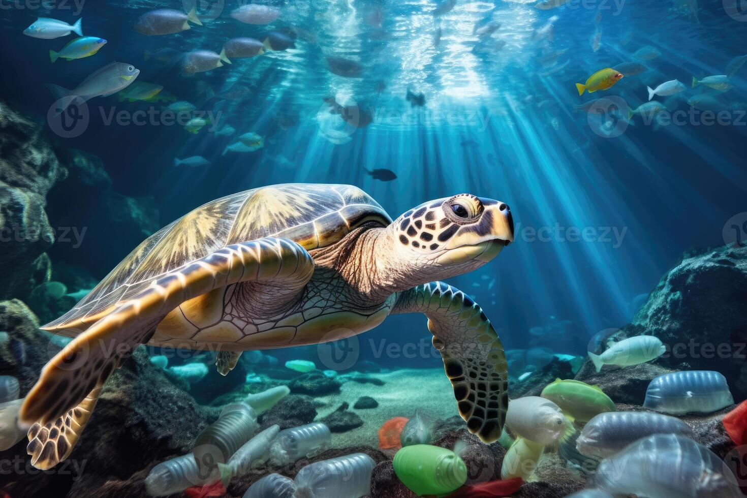 The Devastating Impact of Plastic Pollution on Our Oceans - A Sea Turtle's Story - photo