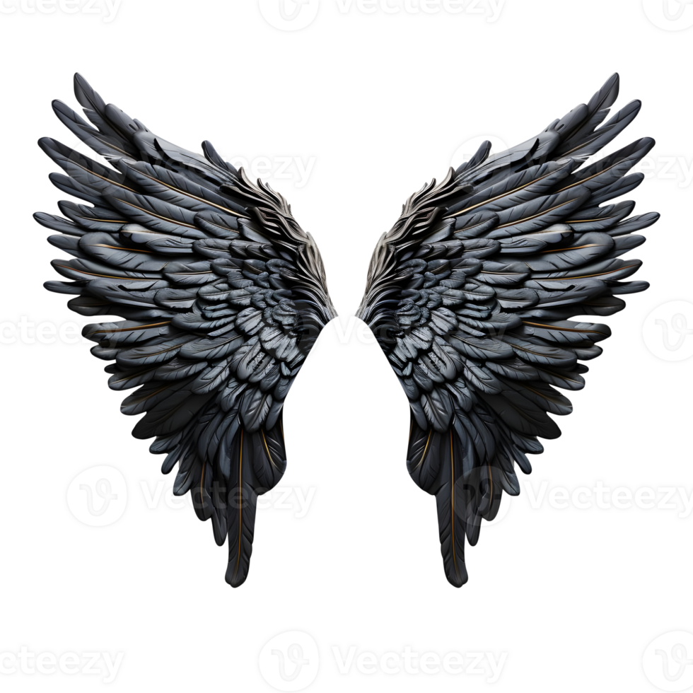 Black Wings PNG Cutout - PNG All