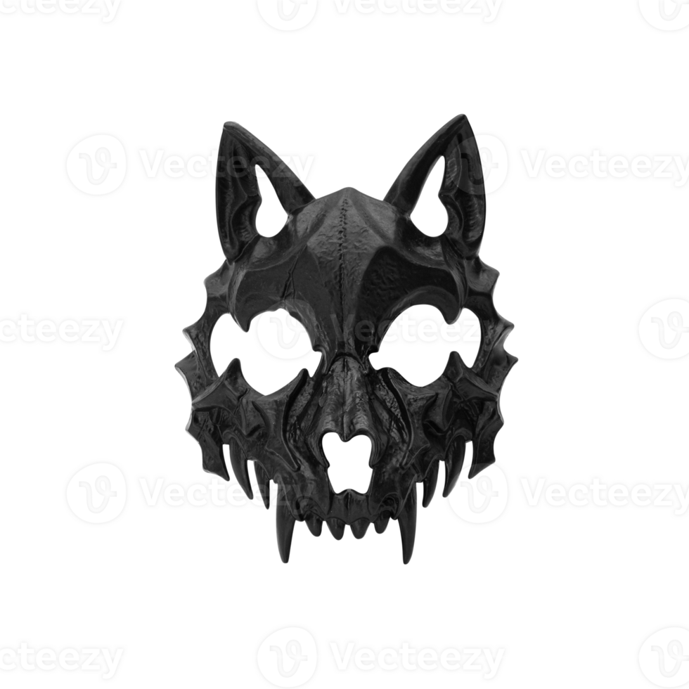 Black evil mask, Cutout png