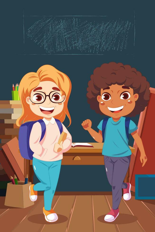 vertical template for back to school season vector