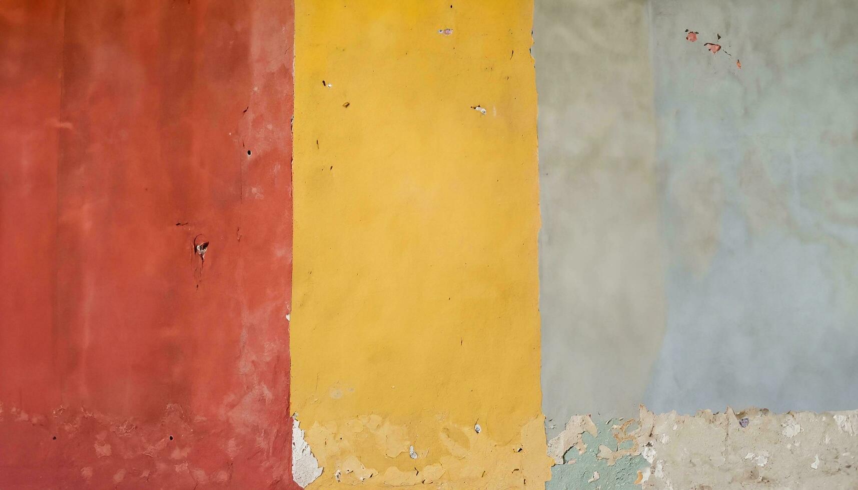 The Beauty of an Old Stucco Wall with Diverse Colors - Ai Generative photo