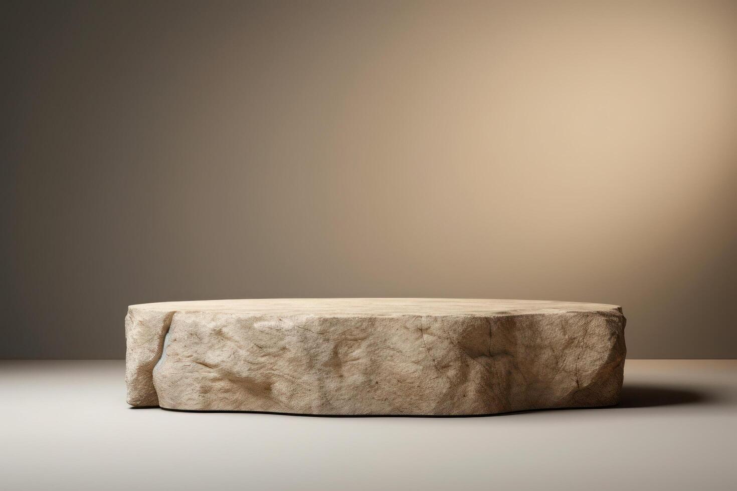 stone podium on a dark background photo