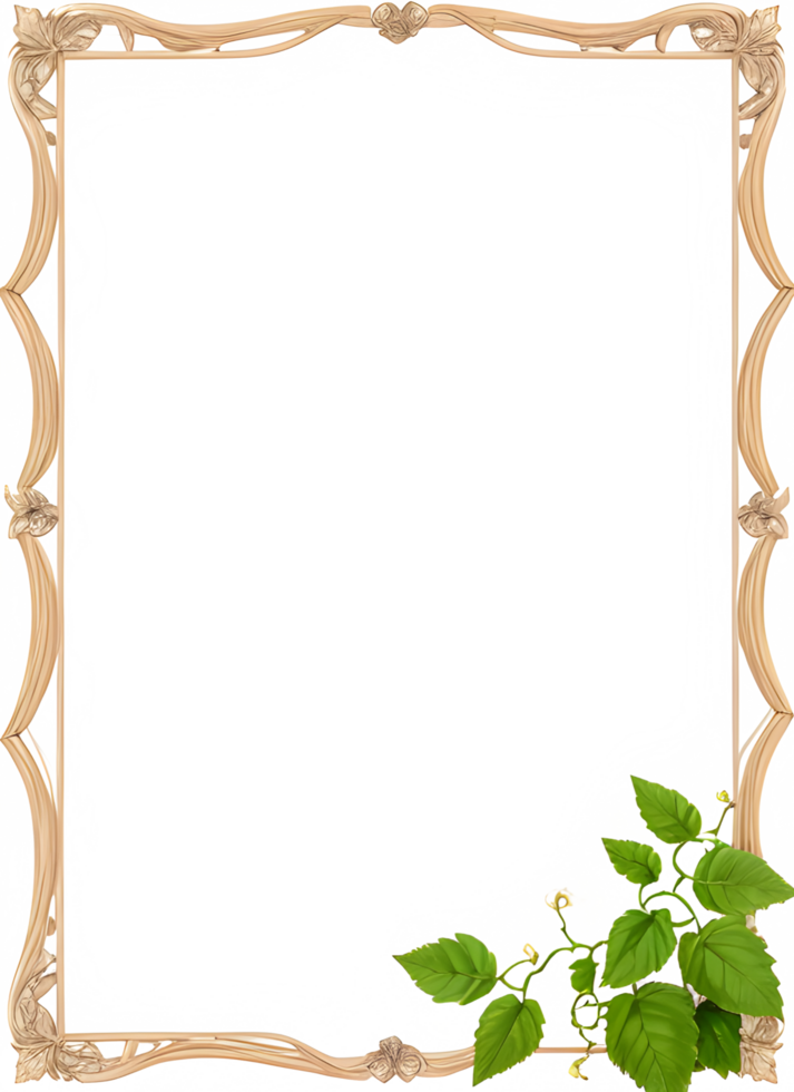 Vines Border Frame Ai Generative png