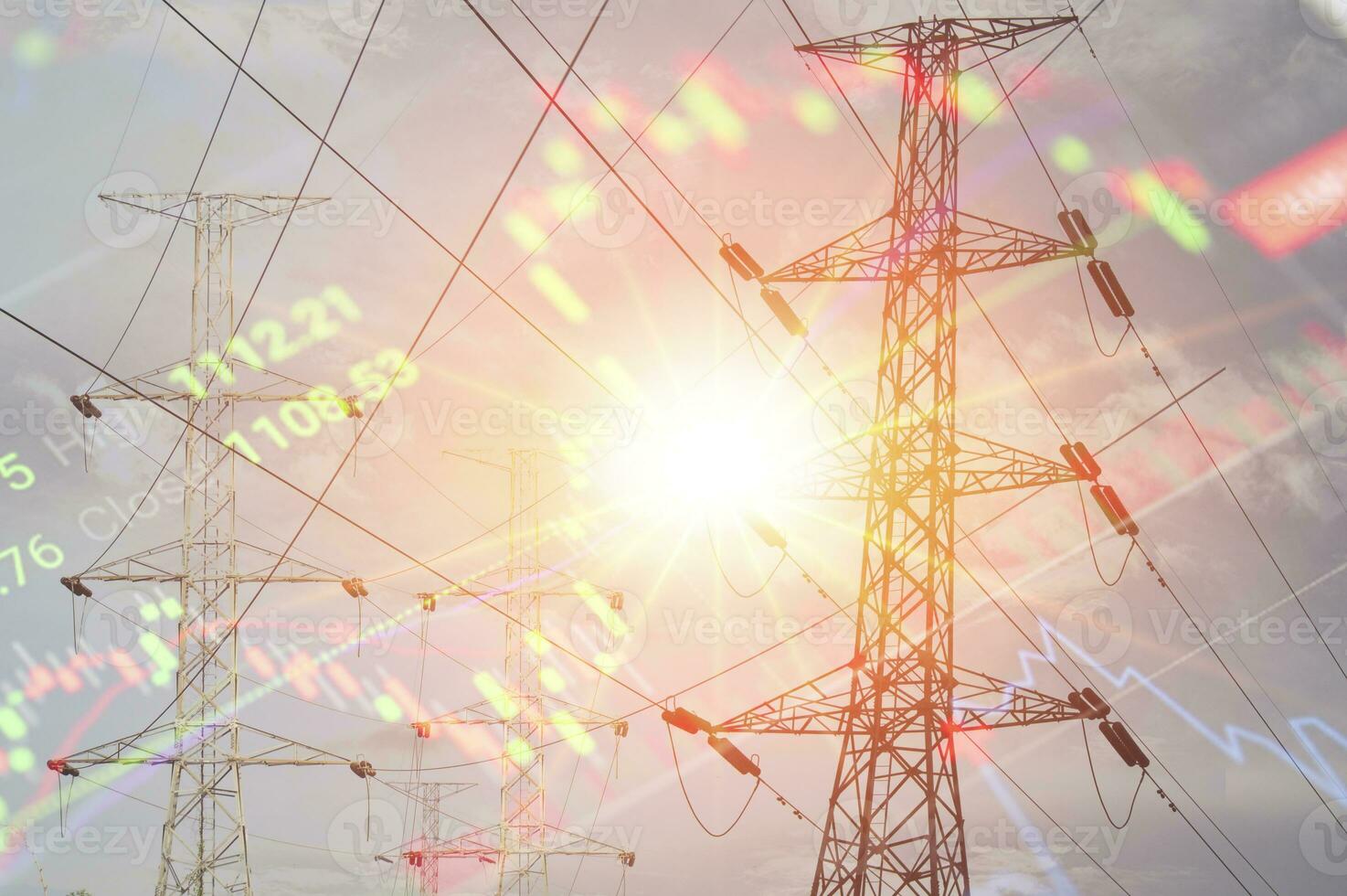 The concept of an energy crisis that is becoming increasingly expensive and in high demand. photo