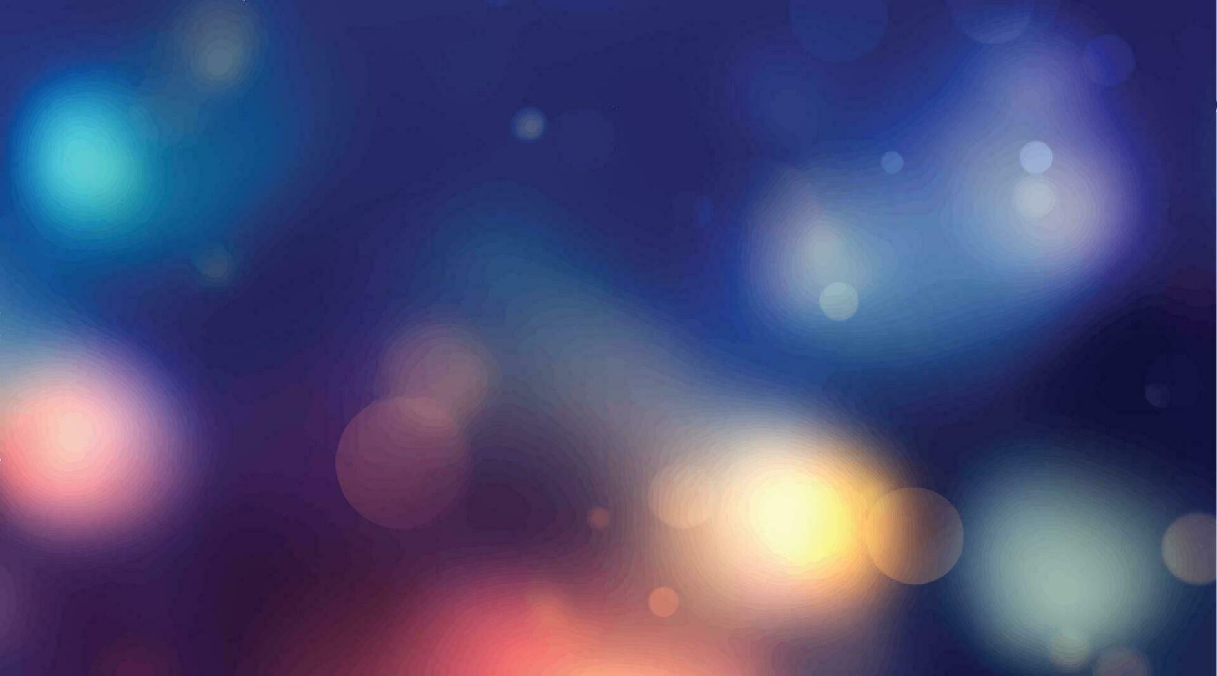 background of abstract glitter lights. blue, gold and black. de focused. vector