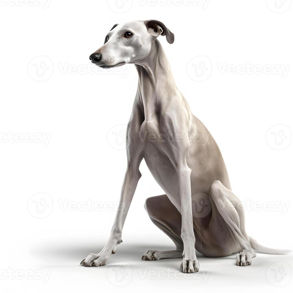 ai generativo azawaj raza perro aislado en un blanco antecedentes foto