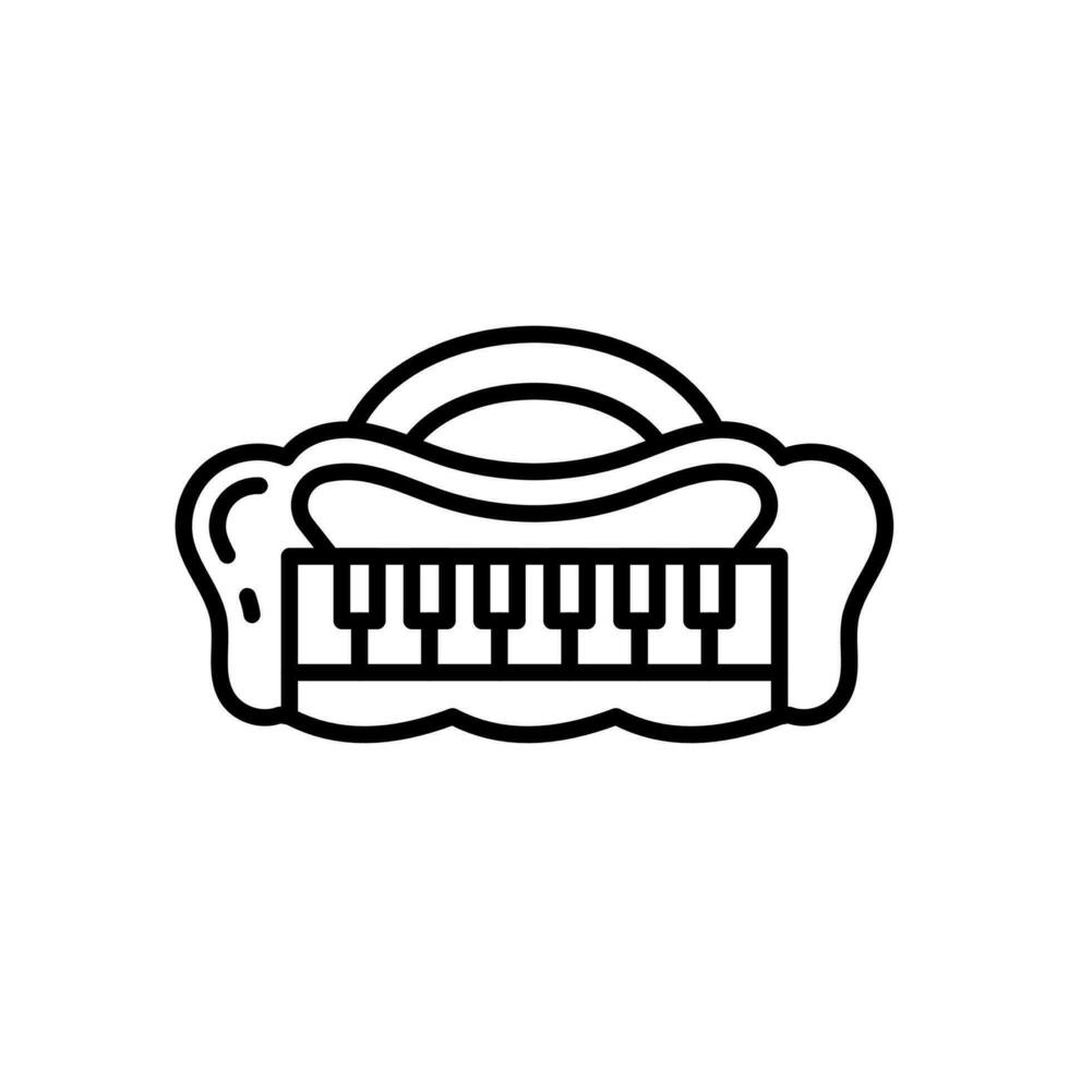 Piano icon in vector. Illustration vector