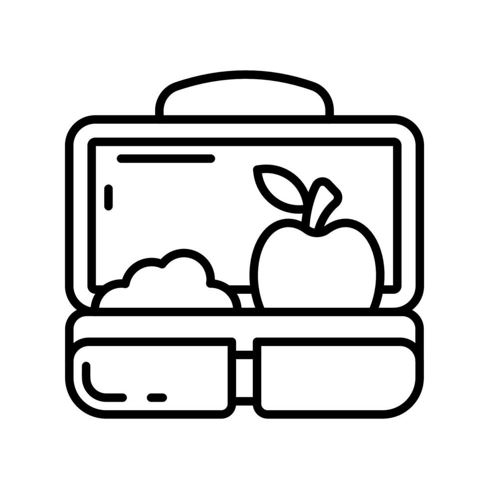 almuerzo caja icono en vector. ilustración vector