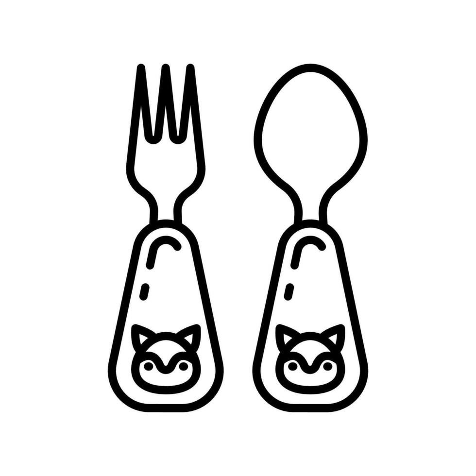 Kids Cutlery icon in vector. Illustration vector