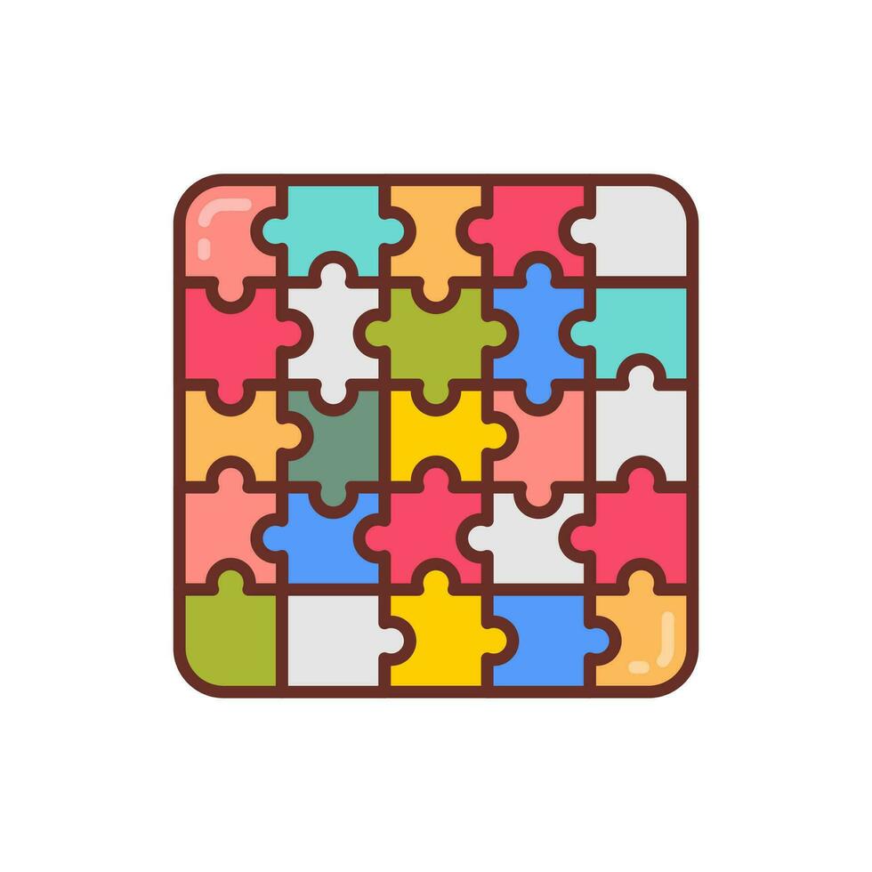 Puzzle icon in vector. Illustration vector