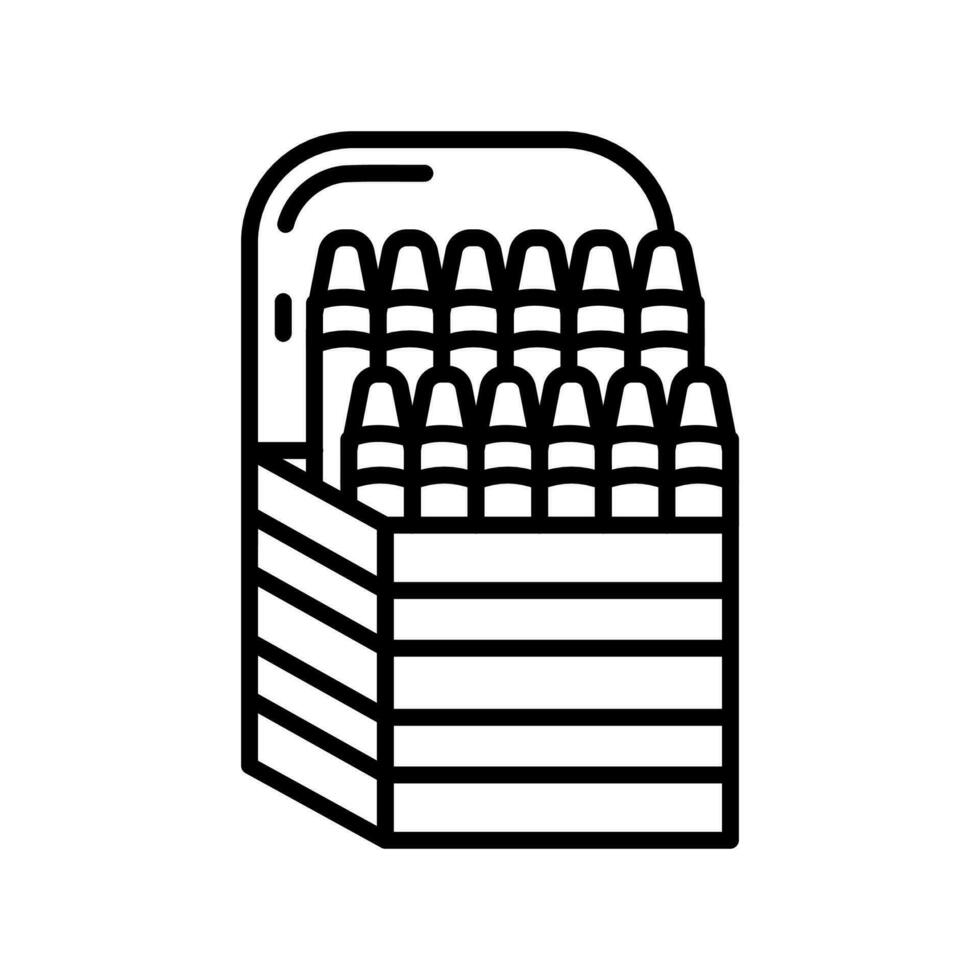 Crayon box icon in vector. Illustration vector