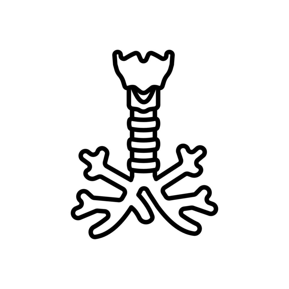 Trachea icon in vector. Illustration vector
