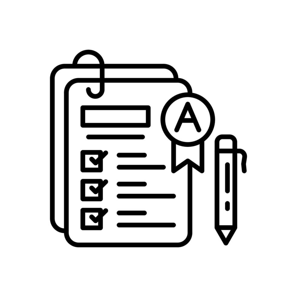 Result Card icon in vector. Illustration vector