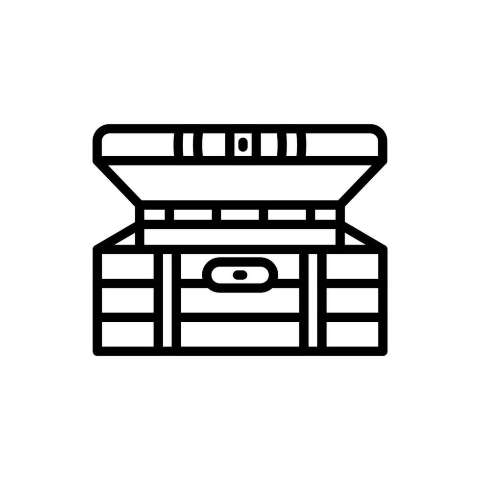 Wooden Chest icon in vector. Logotype vector