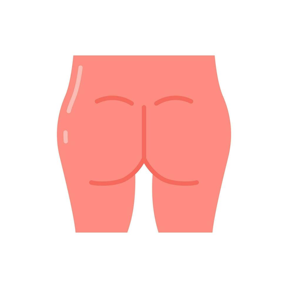 Buttock icon in vector. Illustration vector