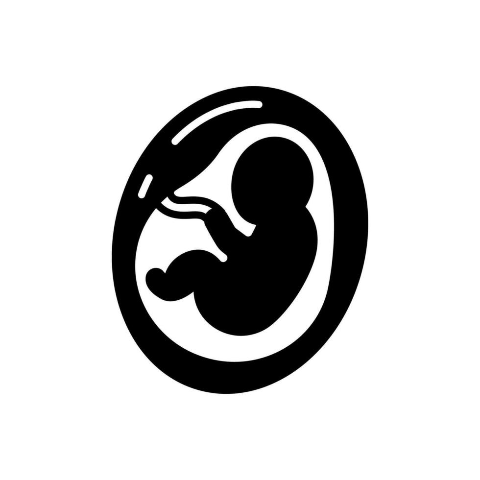 Fetus icon in vector. Illustration vector