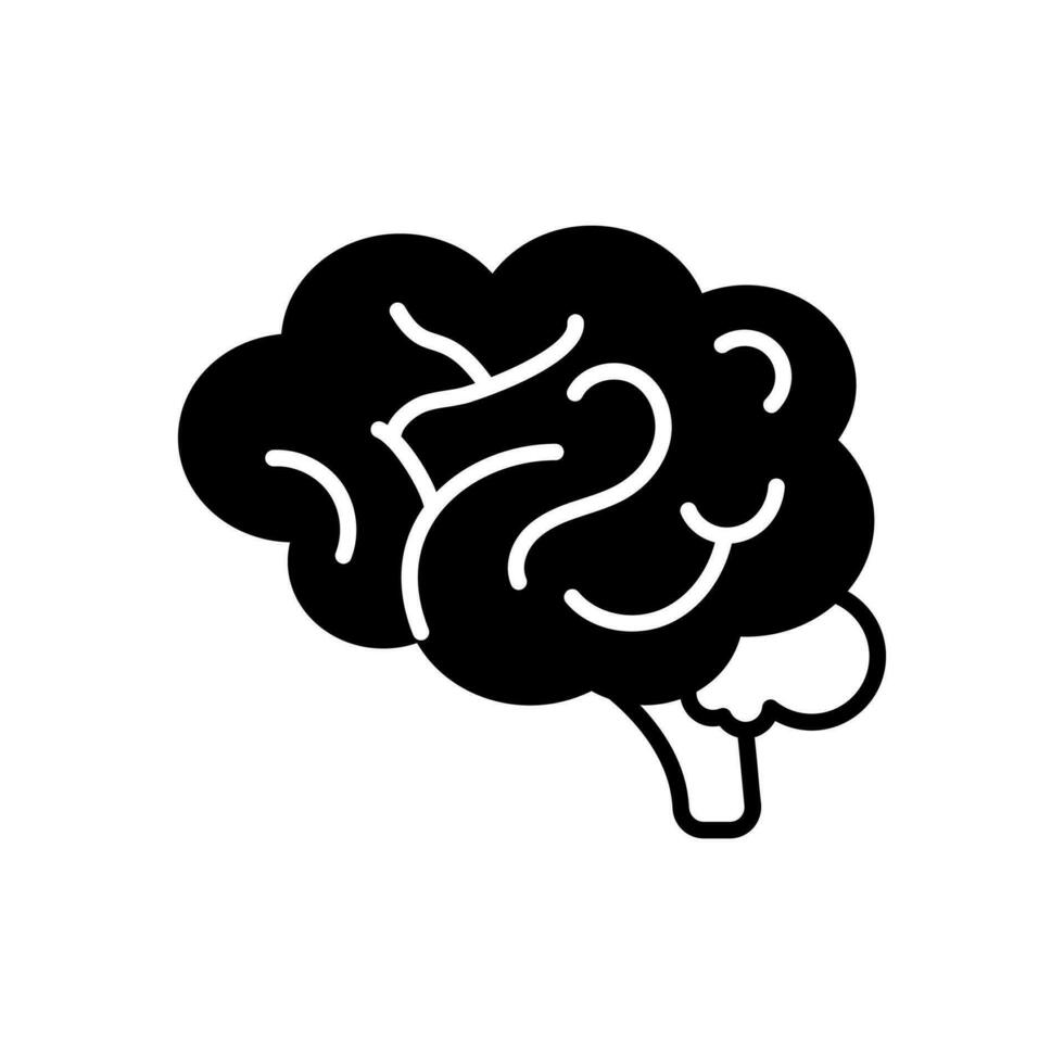 Brain icon in vector. Illustration vector