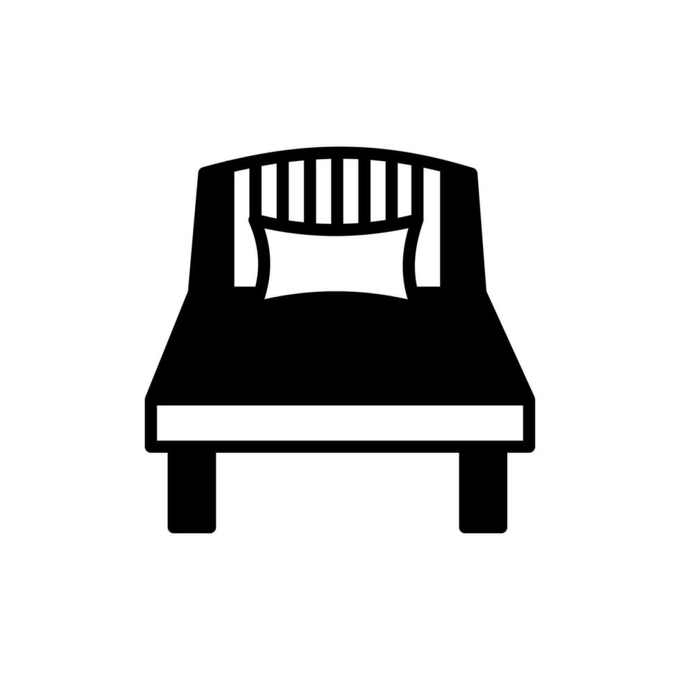 Single Bed icon in vector. Logotype vector