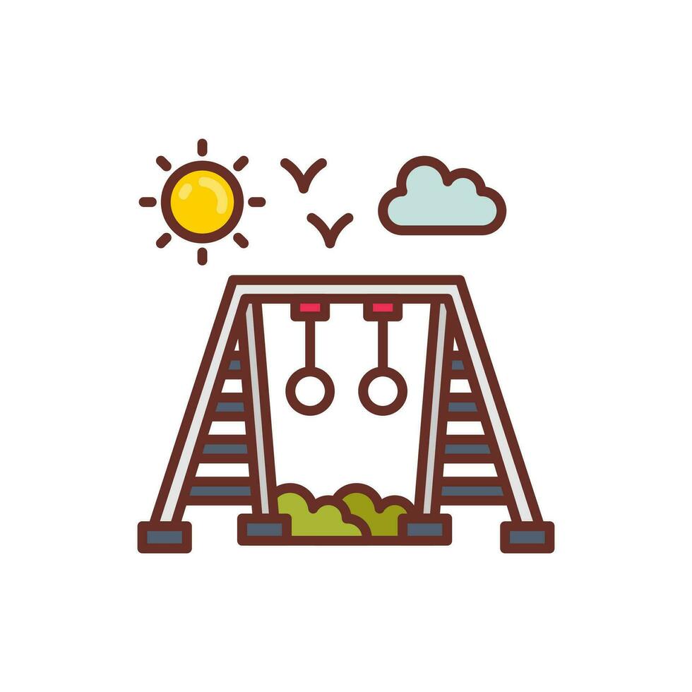 Monkey Bars icon in vector. Illustration vector