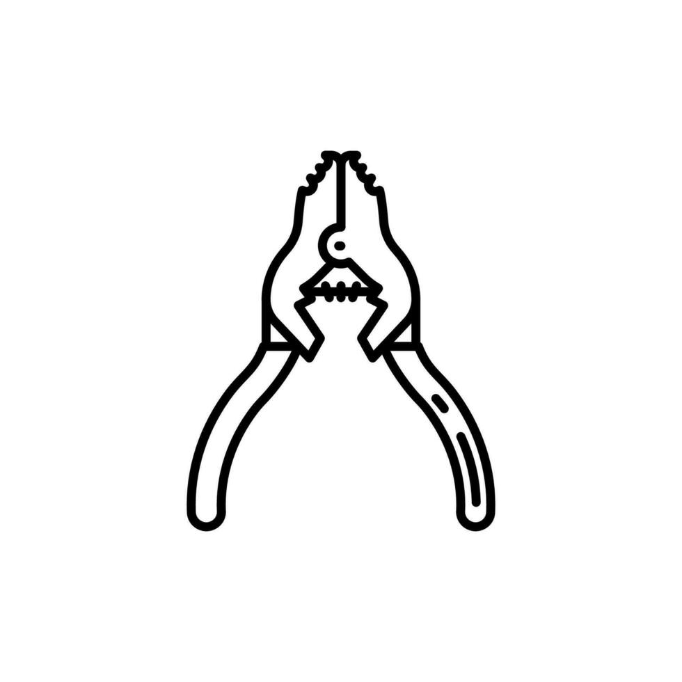 Chain Pliers icon in vector. Logotype vector