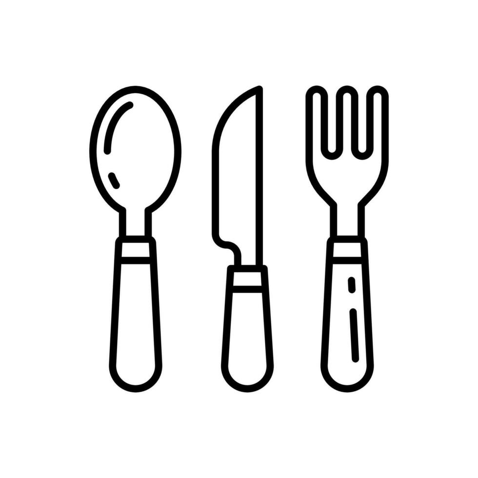 Cutlery icon in vector. Illustration vector