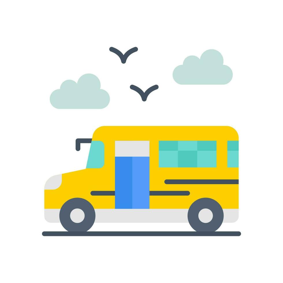 School Bus icon in vector. Illustration vector