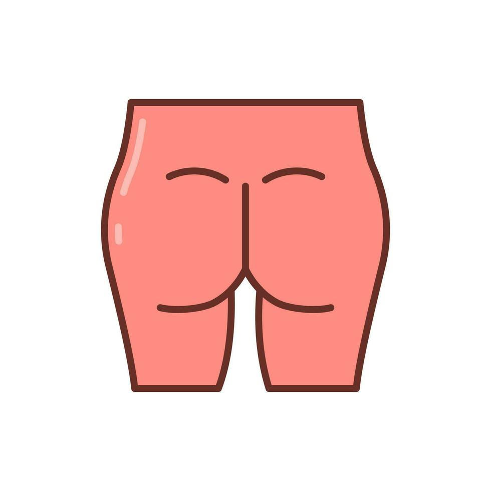 Buttock icon in vector. Illustration vector