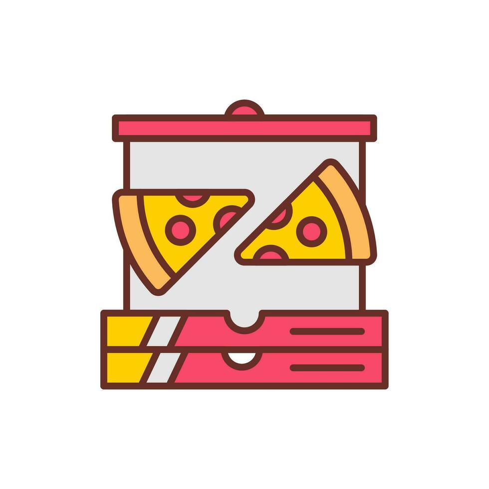 Pizza icono en vector. ilustración vector