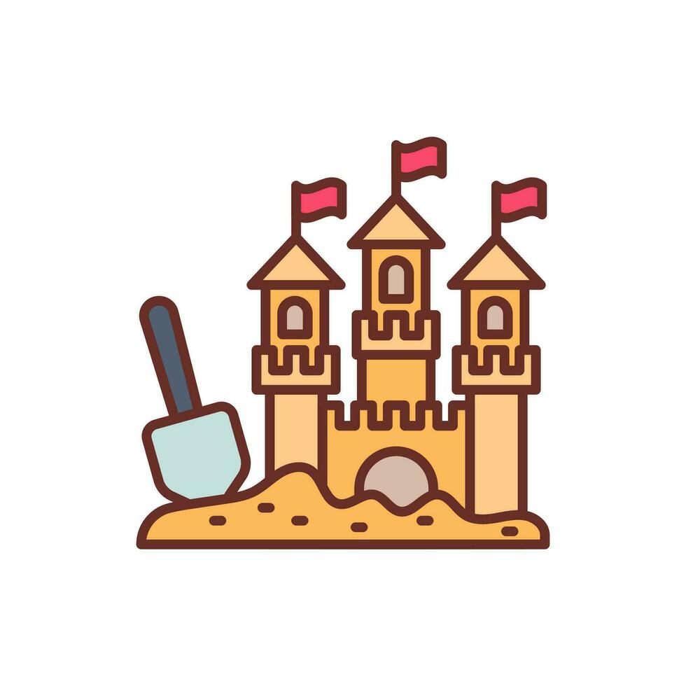 Sand Castle icon in vector. Illustration vector