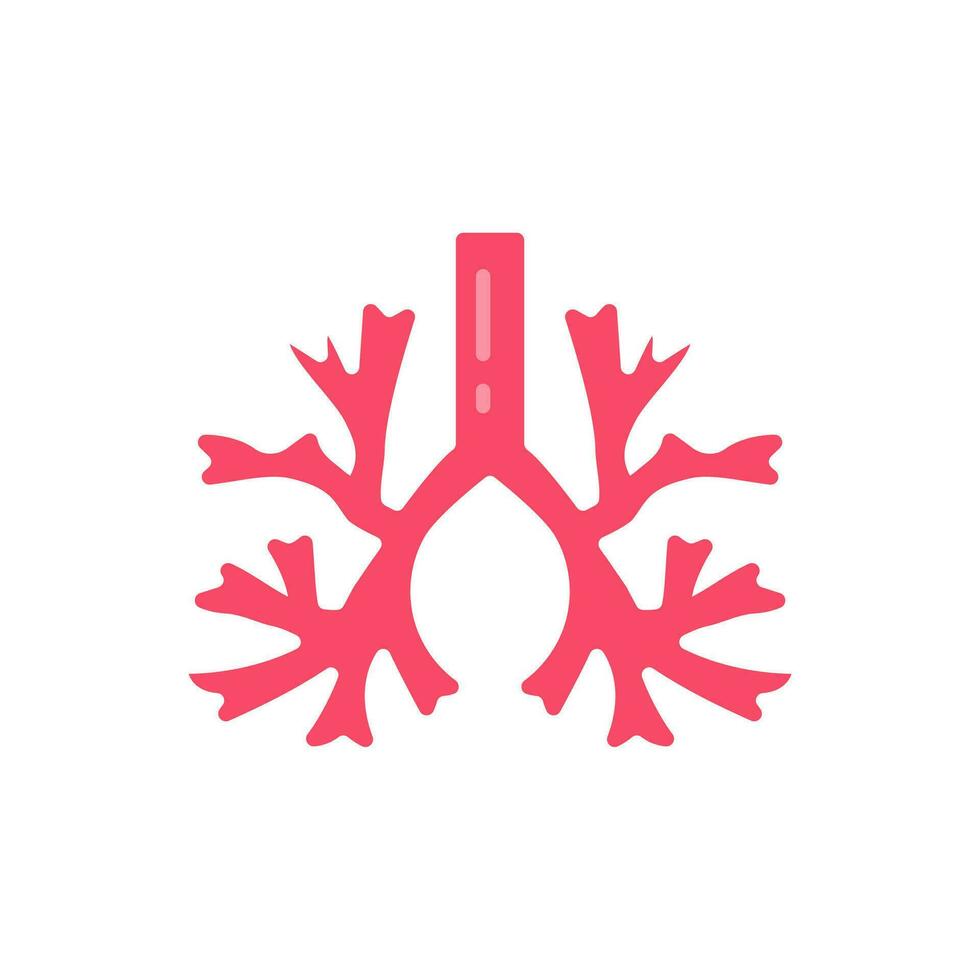 Bronchus icon in vector. Illustration vector