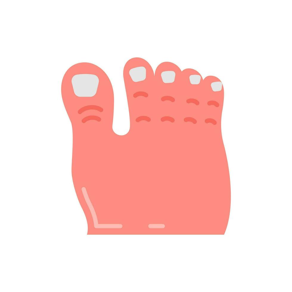 Toe icon in vector. Illustration vector