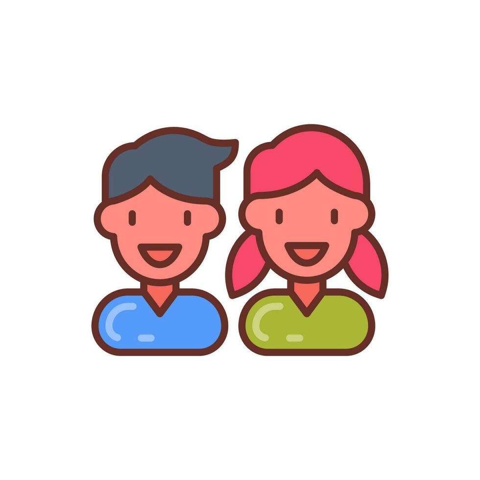 Kids icon in vector. Illustration vector