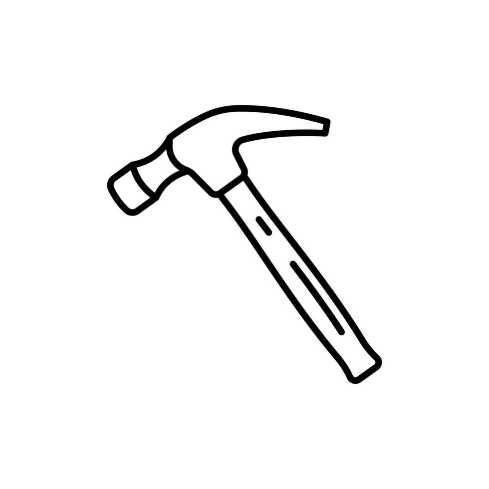 Hammer icon in vector. Logotype vector