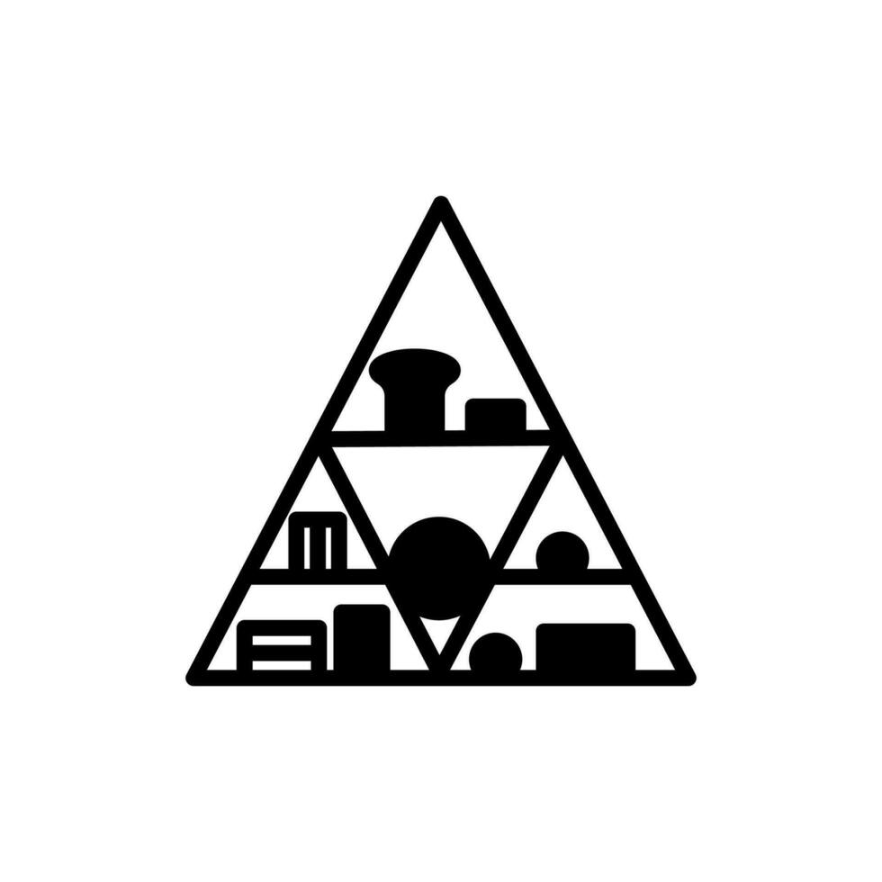 Triangle Shelf icon in vector. Logotype vector
