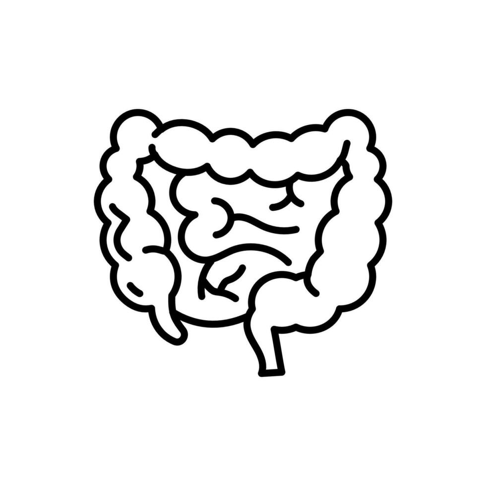 grande intestino icono en vector. ilustración vector