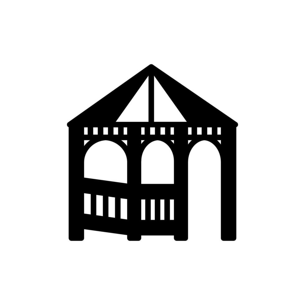 Outdoor Gazebos icon in vector. Logotype vector