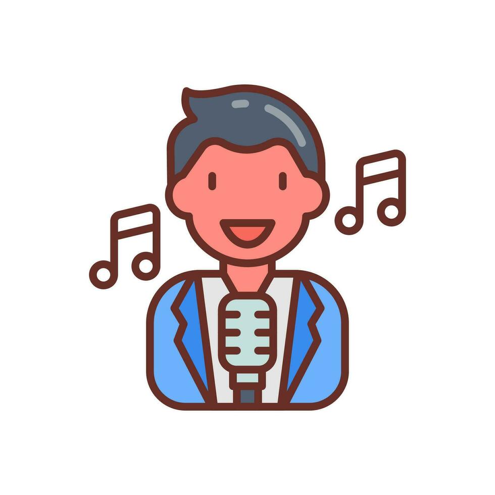 Singing icon in vector. Illustration vector