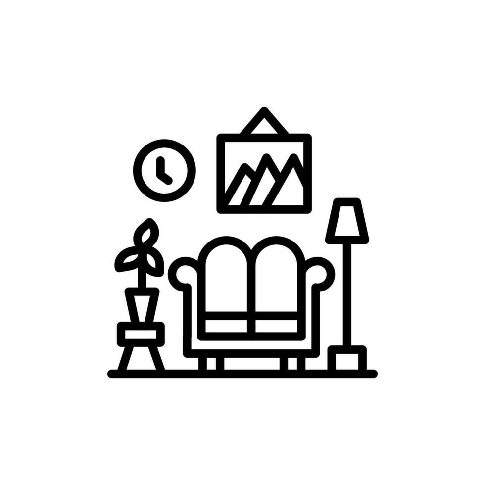 Living Room icon in vector. Illustration vector