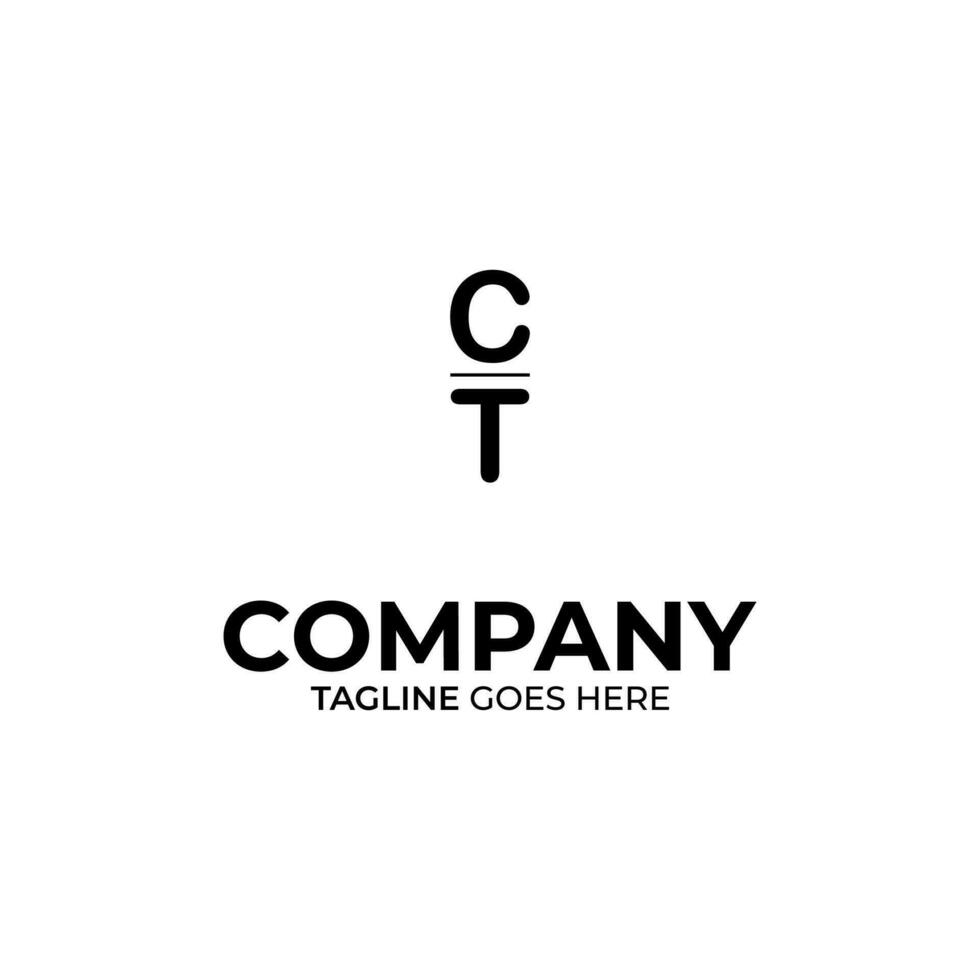 CT Letter Logo Design vector