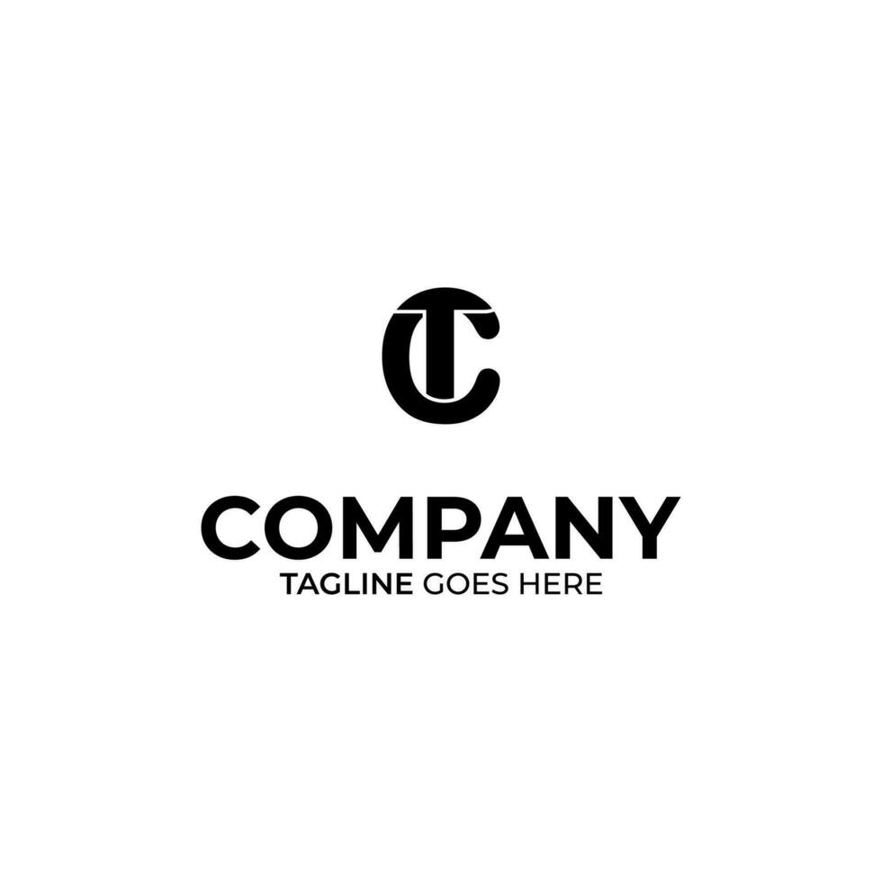 CT Letter Logo Design vector