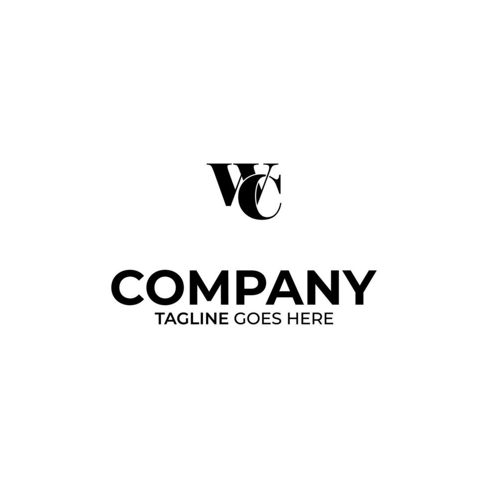 WC Letter Logo Design vector