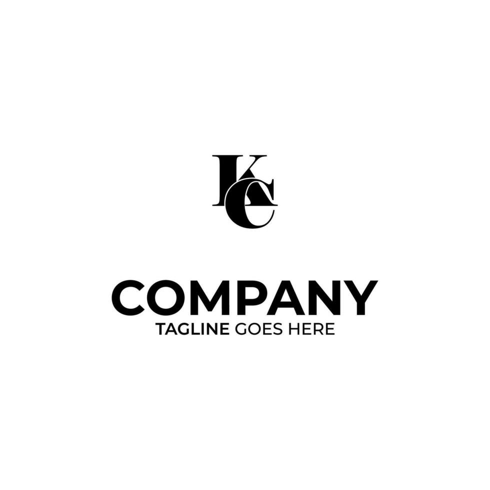 KC Letter Logo Design vector