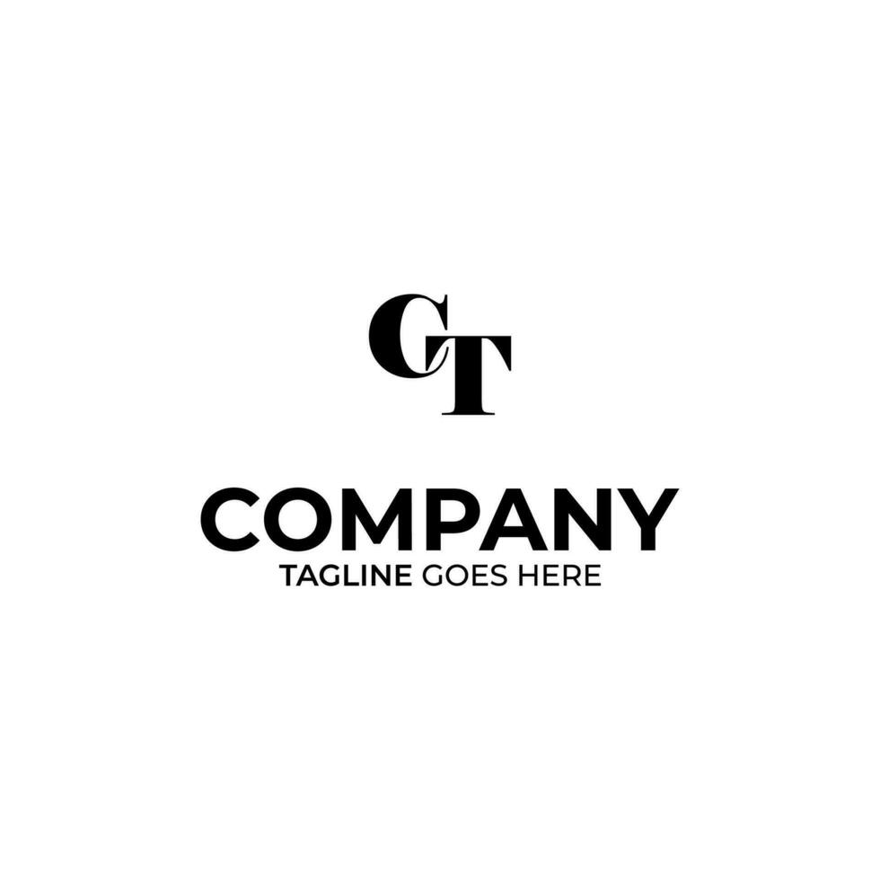 CT Letter Logo Design vector