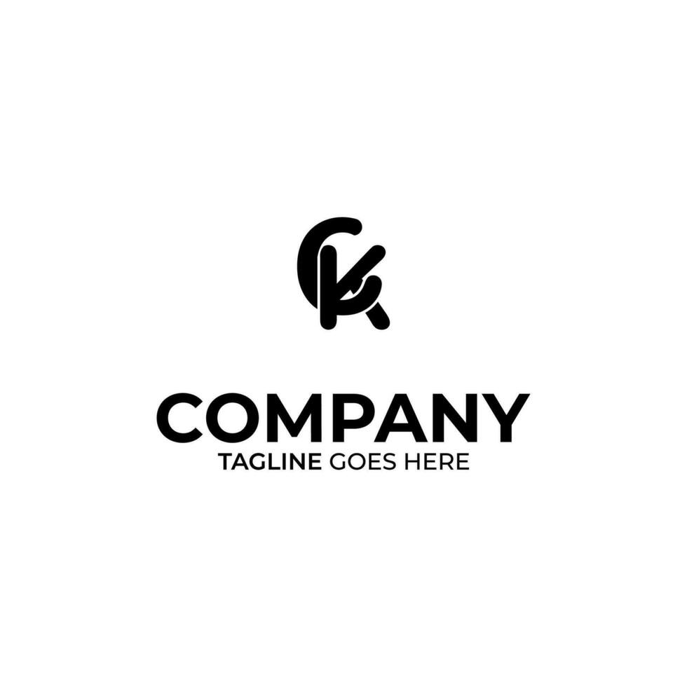 CK Letter Logo Design vector