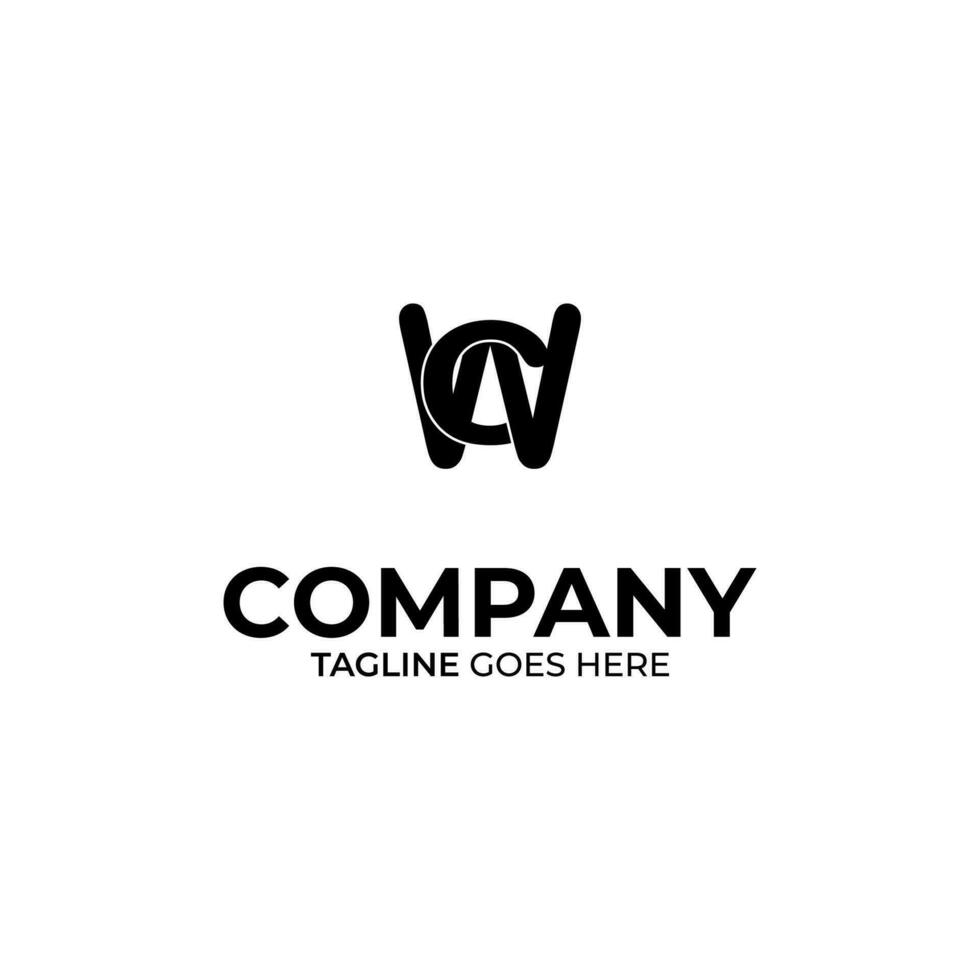 CW Letter Logo Design vector