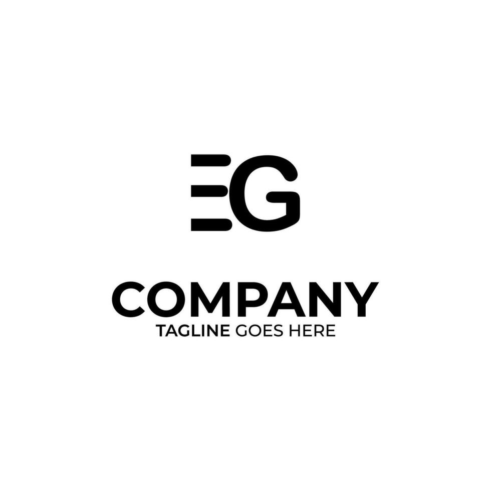 EG Letter Logo Design vector