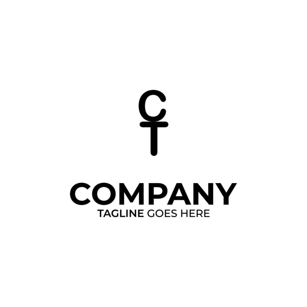 CT Letter Logo Design vector