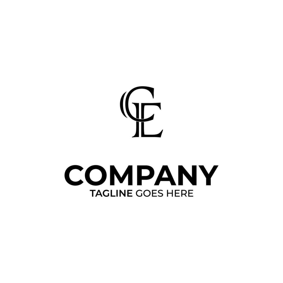CE Letter Logo Design vector