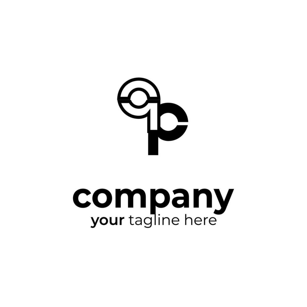 QP Letter Logo Design vector