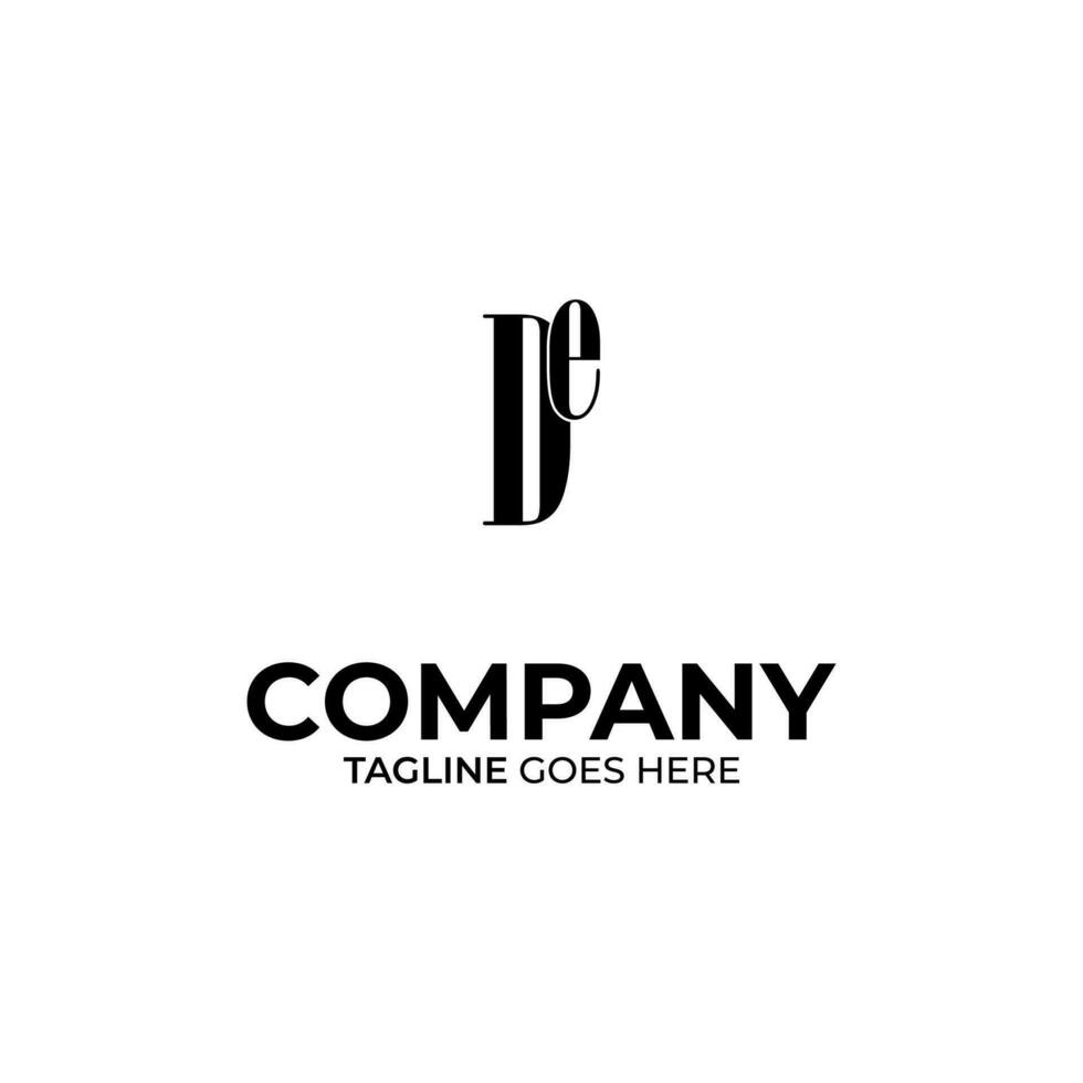 DE Letter Logo Design vector